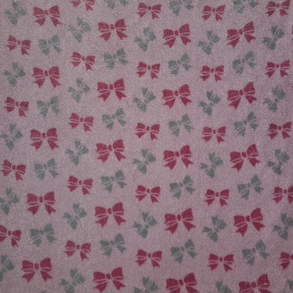 Baby Gear Pink Gray Bows Fleece Baby Blanket 30" x 40" - Picture 4 of 5